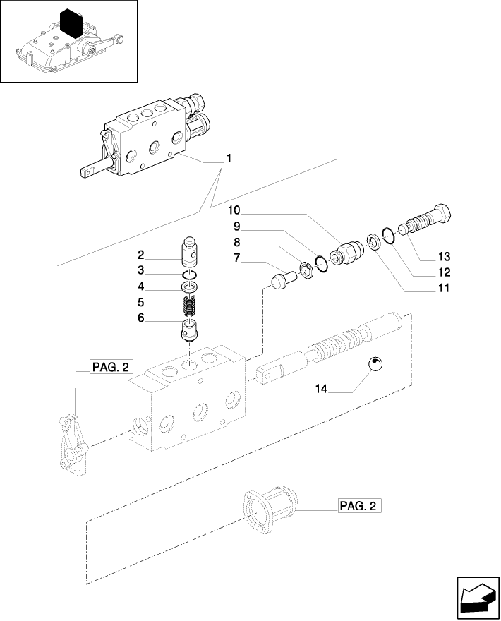 1.82.7/21A(01) (VAR.166) REMOTE VALVE SECTION BREAKDOWN (P/N 5171283) - D4768