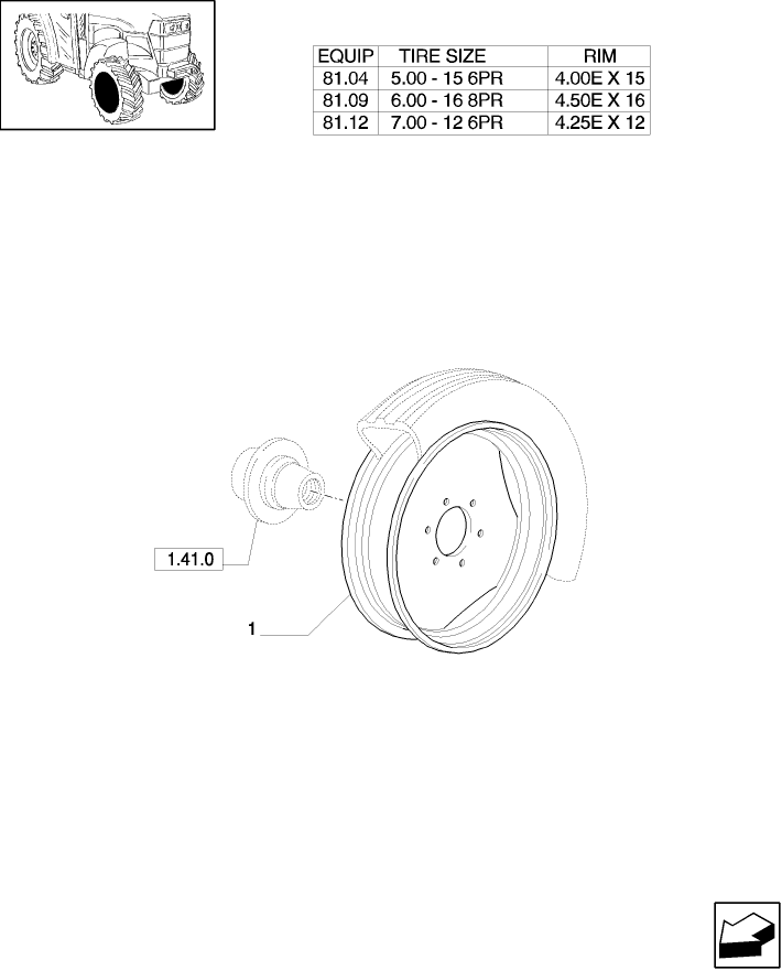 81.00 2WD FRONT WHEELS