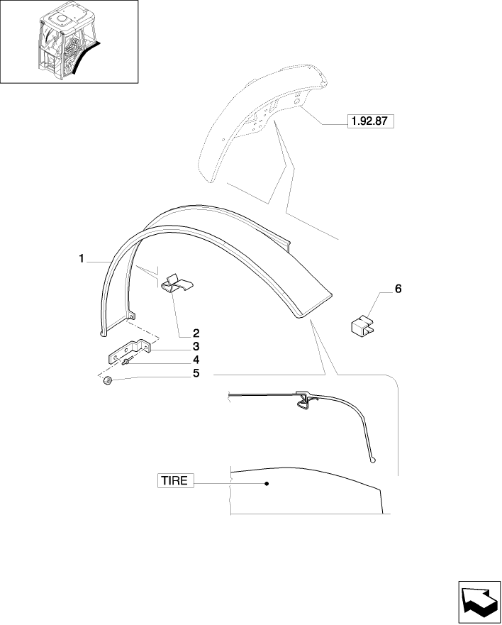 1.92.87/03 (VAR.137/1) MUDGUARDS SIDE SHIELD - W/CAB