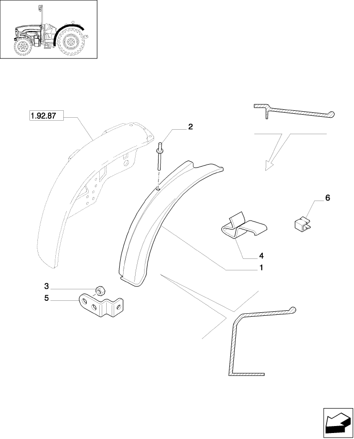 1.92.87/06 (VAR.867) MUDGUARDS SIDE SHIELD - L/CAB