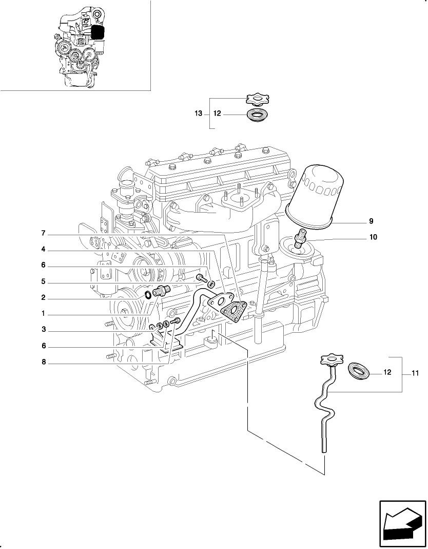 0.30.5(01) OIL LINES - OIL FILTER - OIL LEVEL GAUGE