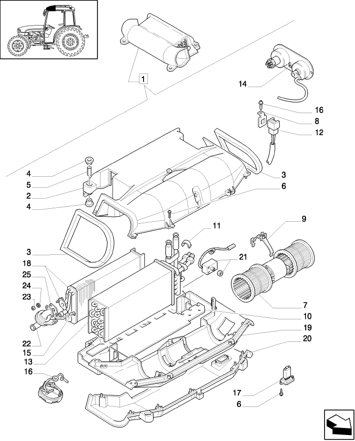 1.92.94/  G CAB AIR CONDITIONING SYSTEM - DEHYDRATOR - AIR CONVEYOR - (VAR.608) - D4616