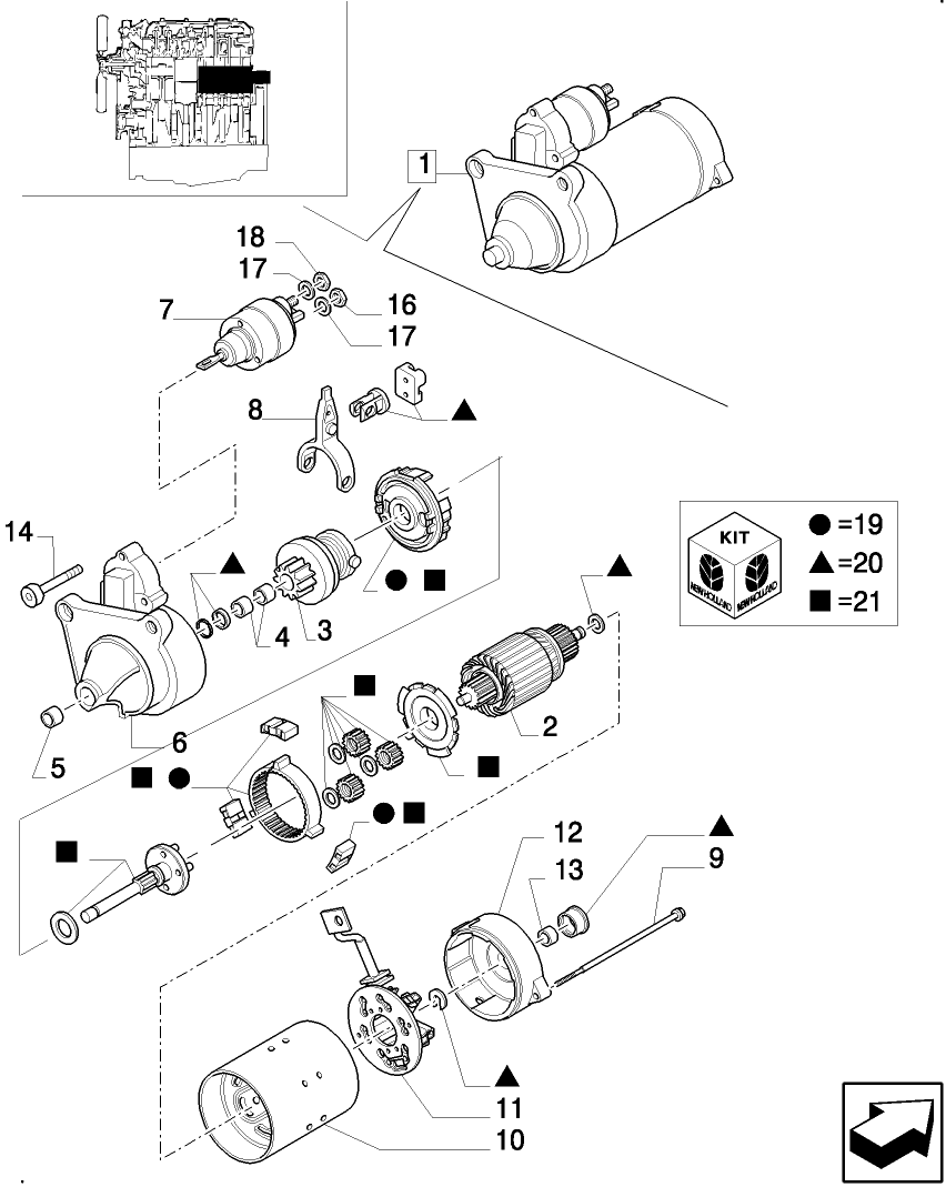 0.36.0/  C STARTER MOTOR D4586