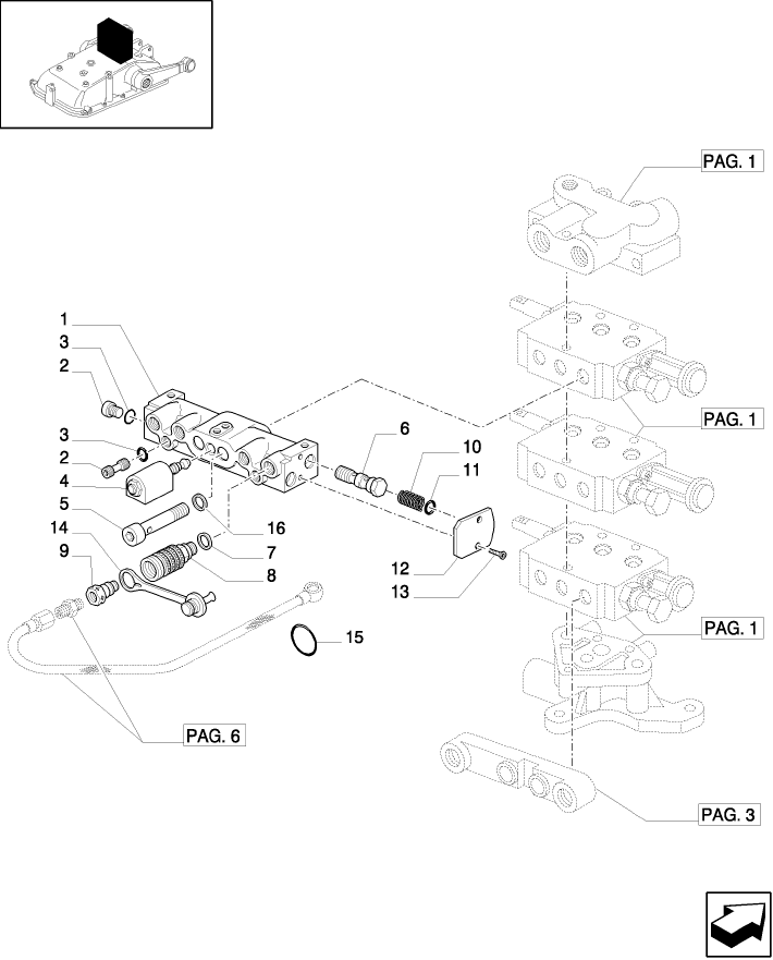 1.82.7/16(05A) THREE POINT HITCH W/QUICK ATTACH ENDS, W/HYD. STAB., RH HYD.LIFT ROD AND 3 REMOTES (VAR.949)-(D4756)