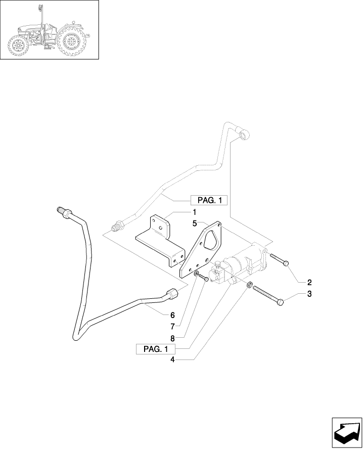 1.82.713/03(02) (VAR.372) TRAILER BRAKE VALVE (ITALY) FOR REAR CONTROL VALVES, PIPES (L/CAB).