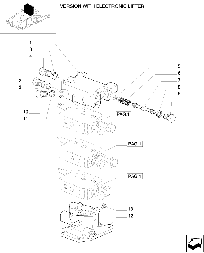 1.82.7/10(02) (VAR.949/1) IMPL. CONN. W/ QUICK-FIT COUPLERS, HYDR STABILIZERS, RH HYDR ADJ, 3 CTRL VALVES - C5484