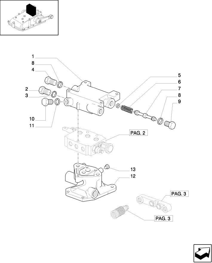 1.82.7/24(01) (VAR.126-127) ELECTRONIC LIFT (OPEN CENTER) - CAPS AND FLANGE - D4768