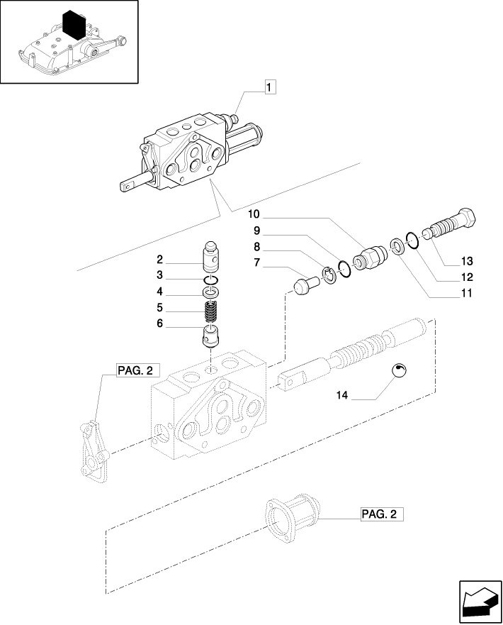 1.82.7/10B(01) REMOTE VALVE SECTION - PARTS - D5484