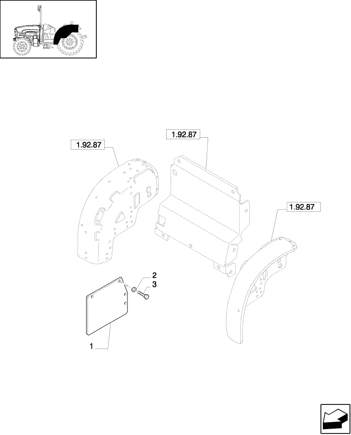 1.87.0/04 (VAR.297) HI-LO NA - MUDGUARDS AND FOOTBOARDS