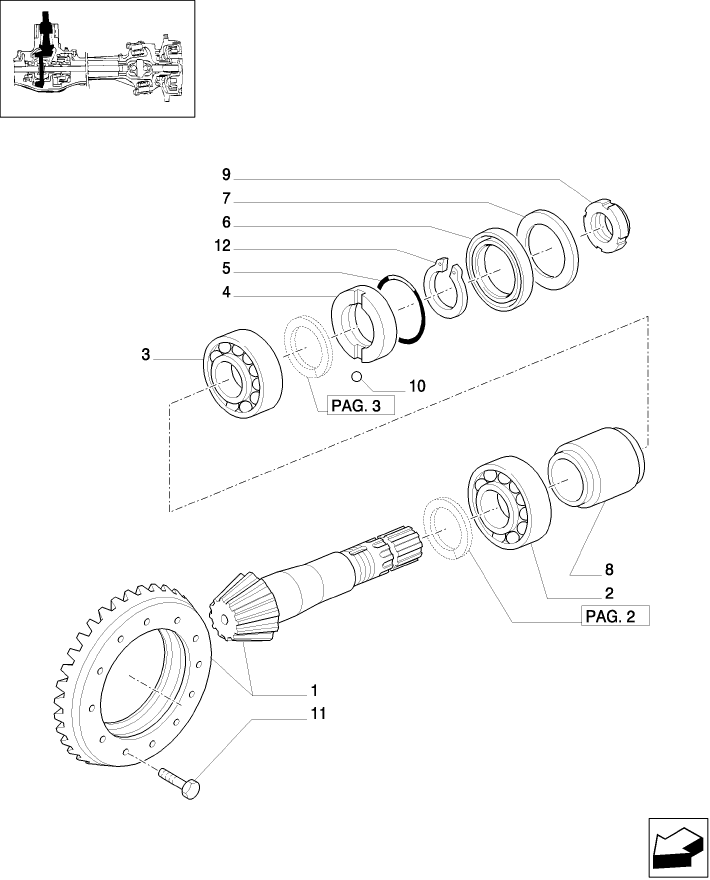 1.40.0/06(01) 4WD FRONT AXLE - BEVEL GEAR/PINION SET