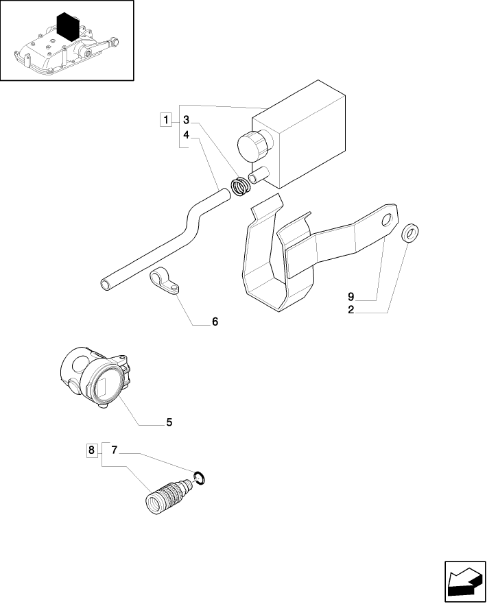 1.82.7/04 (VAR.543) 2 DELUXE FAST CONNECTORS AND OIL COLLECTION SYSTEM FOR 1 CONTROL VALVES