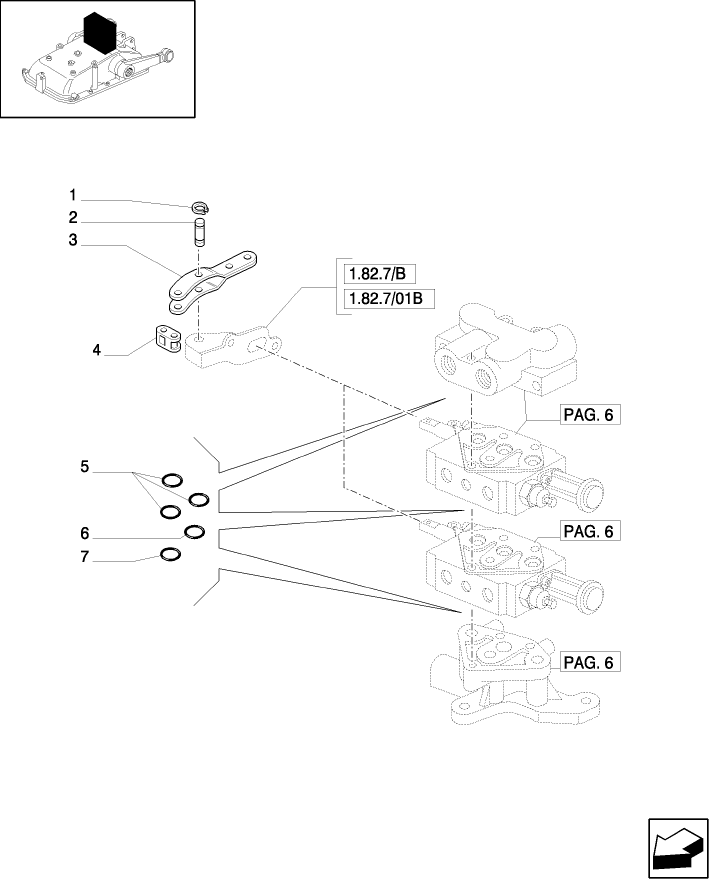 1.82.7/01(07) (VAR.108) 2 REAR REMOTE VALVES - RINGS - D5484