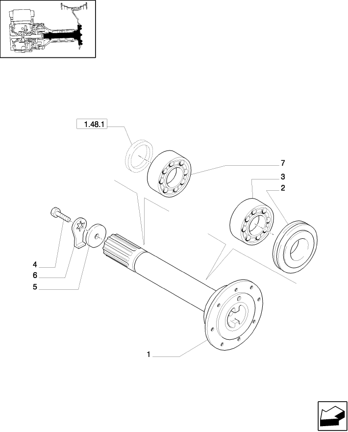 1.48.1/02(01) (VAR.445-449) RICE FIELD VERSION - FINAL DRIVE, GEARS AND SHAFTS