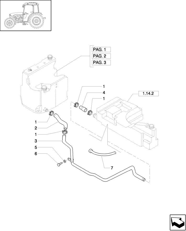 1.14.0(04) FUEL TANK, CONNECTION PIPES TO ADDITIONAL TANK.