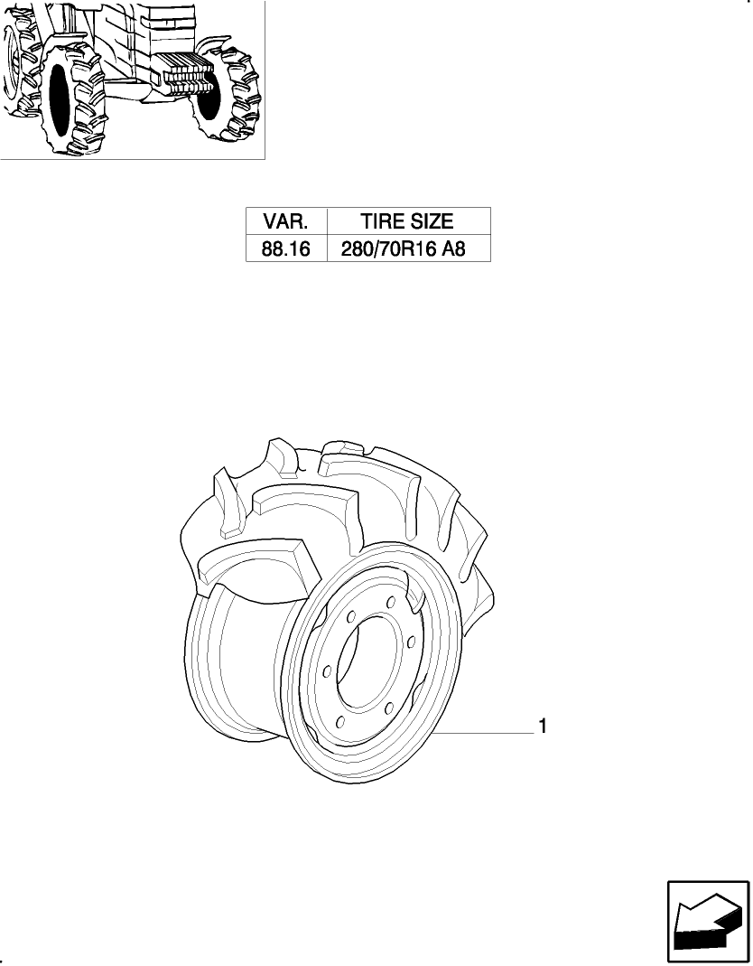 88.16 RIM W8-16 (FRONT WHEELS)