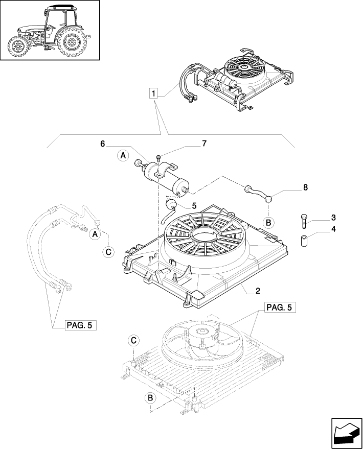 1.92.94/  E(06) CAB AIR CONDITIONING SYSTEM - DEHYDRATOR - AIR CONVEYOR (VAR.608/F) - D4753= ASN 1235476