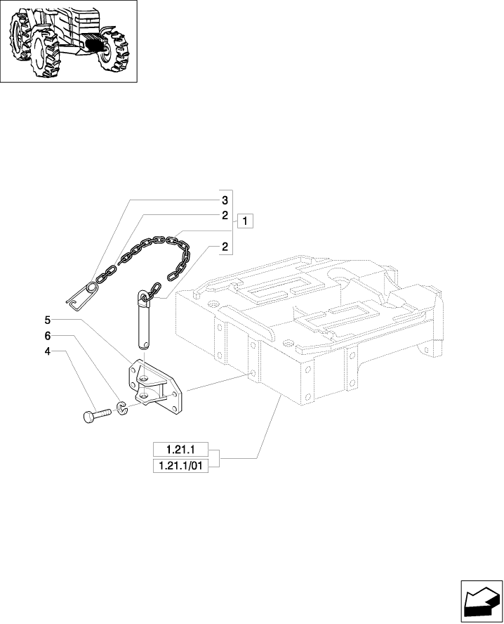 1.89.2 FRONT PULL HOOK AND RELEVANT PIN.