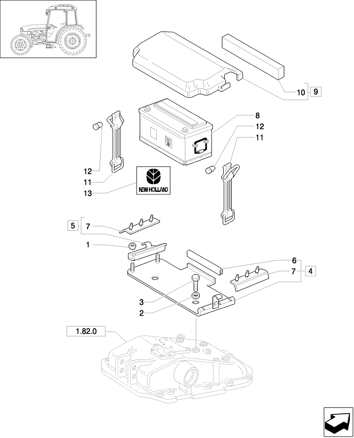 1.74.3 BATTERY - BATTERY MOUNTING