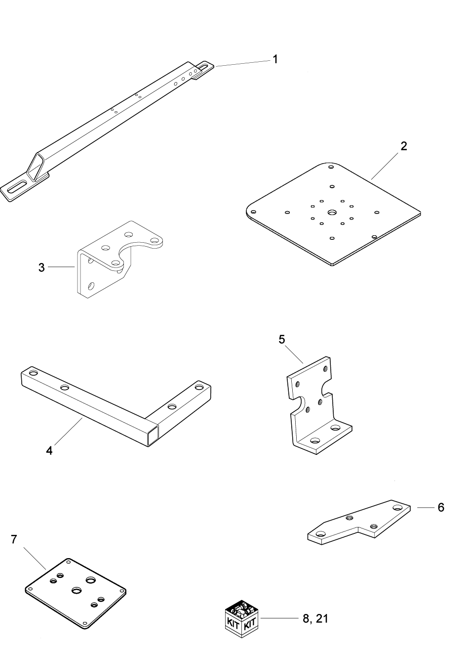 12-03 NEW HOLLAND - TM 120 - 155 TRACTOR - MOUNTING BRACKETS