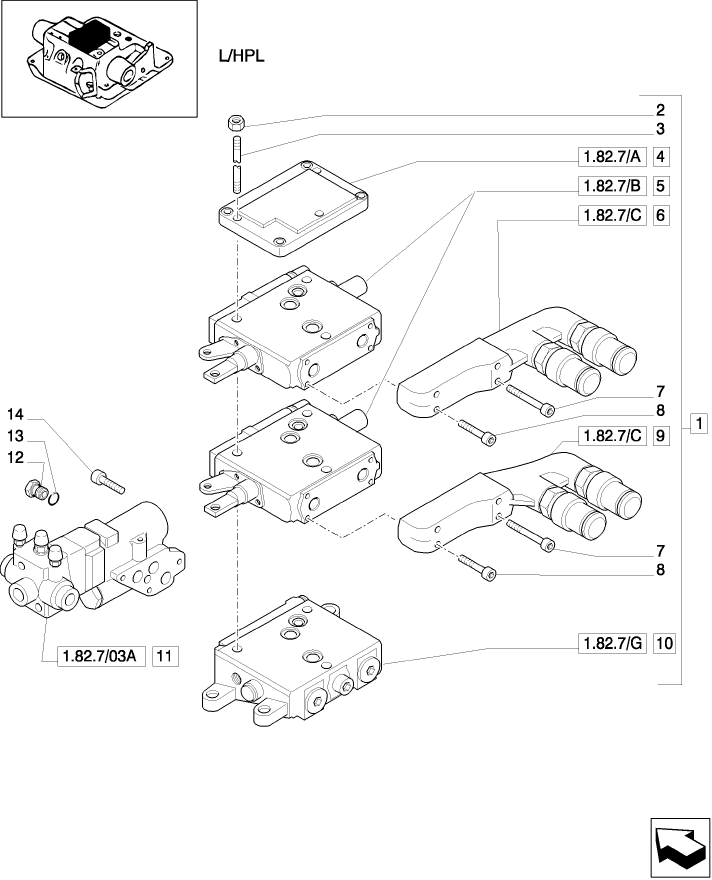 1.82.7/36(02) (VAR.719) 2 CONTROL VALVES - CONTROL VALVE  AND ASSOCIATED PARTS - C5504