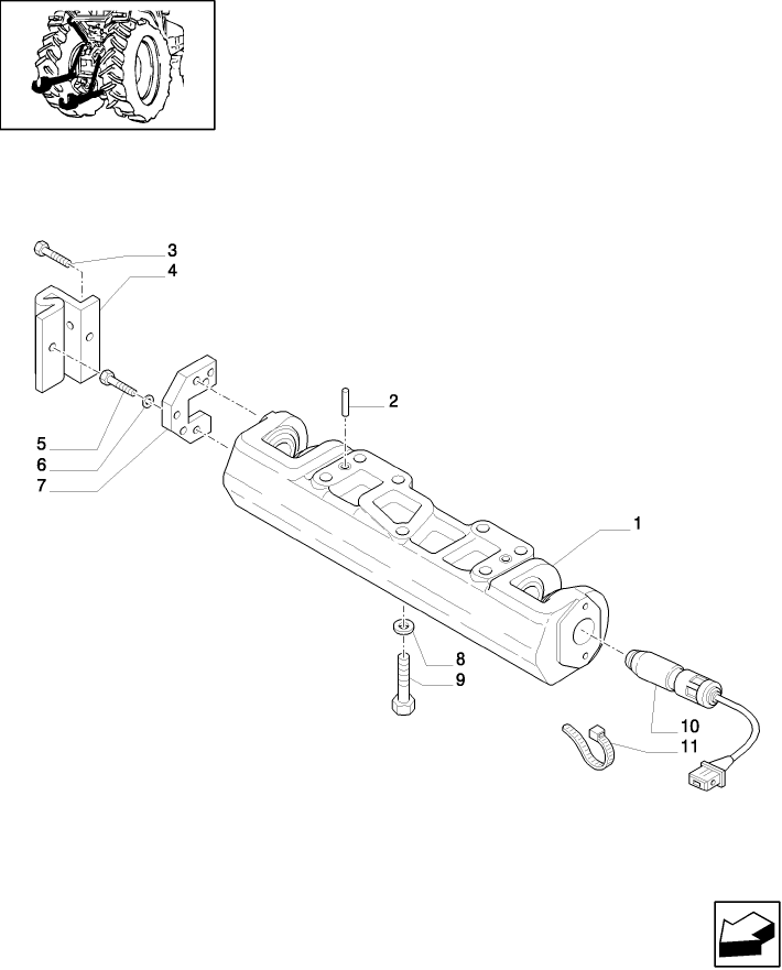 1.89.6/03(01) (VAR.597) 2 AUX. RAMS W/EDC AND 3 REMOTES FOR HD REAR AXLE - TOOLING CONNECTION UNIT