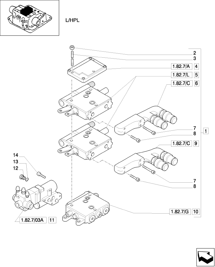 1.82.7/36(05) (VAR.719) 2 CONTROL VALVES - CONTROL VALVE  AND ASSOCIATED PARTS - D5504