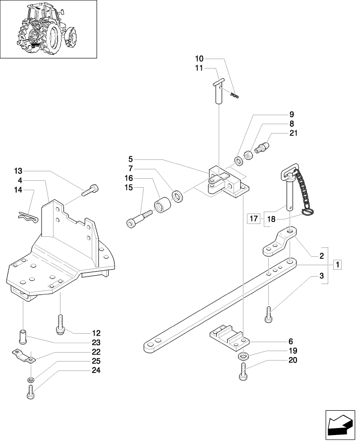 1.89.0/01 (VAR.910) TOW-BAR WITH ROLLERS