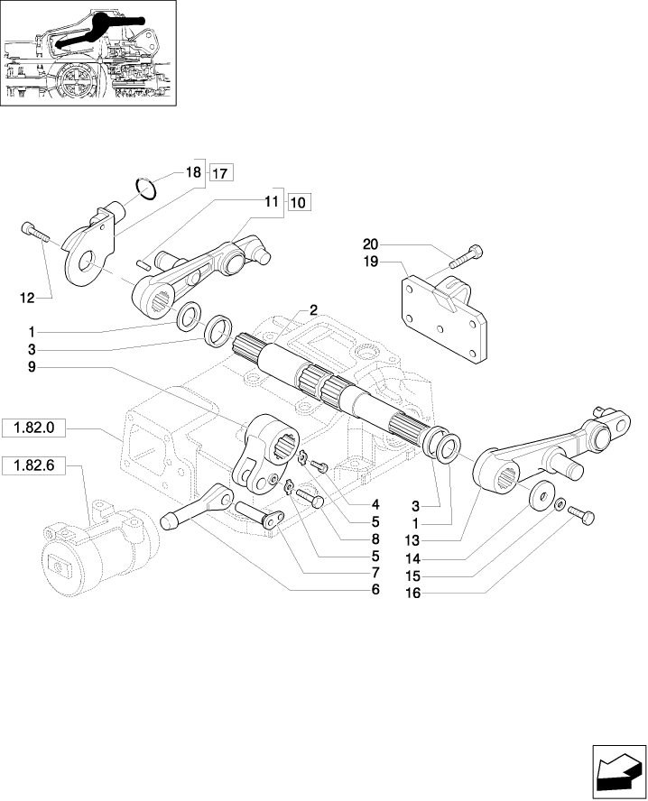 1.82.8/02 (VAR.063-569) AUTOMATIC HITCH - (WITH 1 ADDITIONAL JACK) - LIFT BOOMS