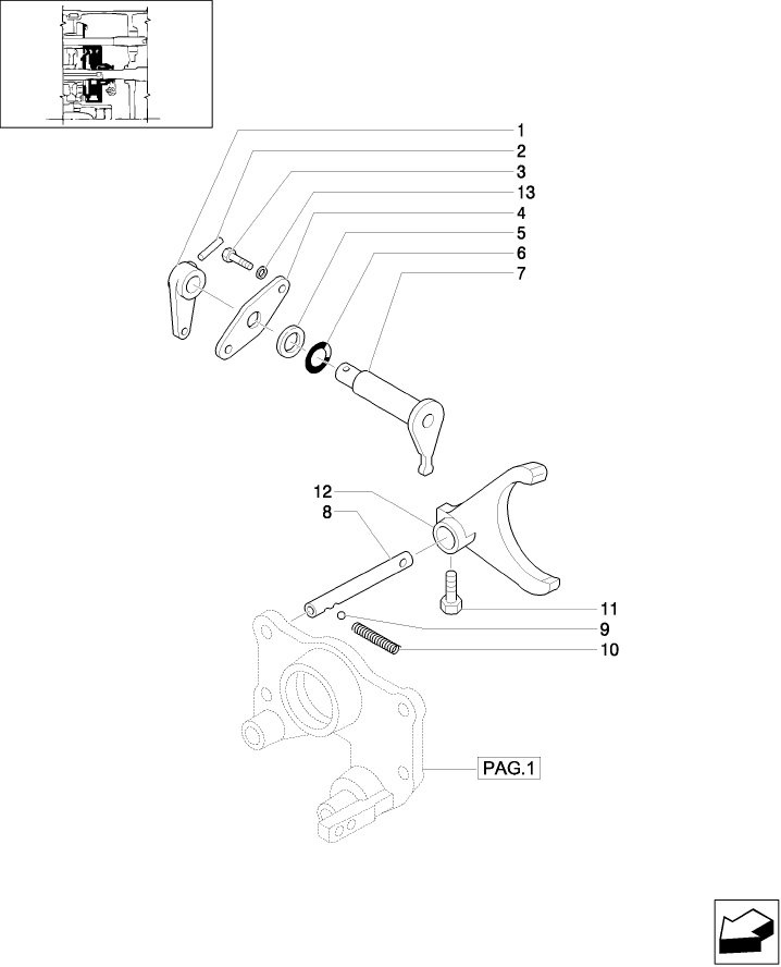 1.32.3/01(02) (VAR.100/1) CREEPER TRANSMISSION FOR TRANSMISSION 12X12 - CONTROL REDUCTION