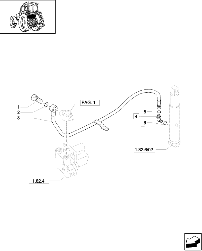 1.82.1/03(02) (VAR.597) 2 AUX. RAMS W/EDC AND 3 REMOTES FOR HD REAR AXLE - LIFTER, LINES