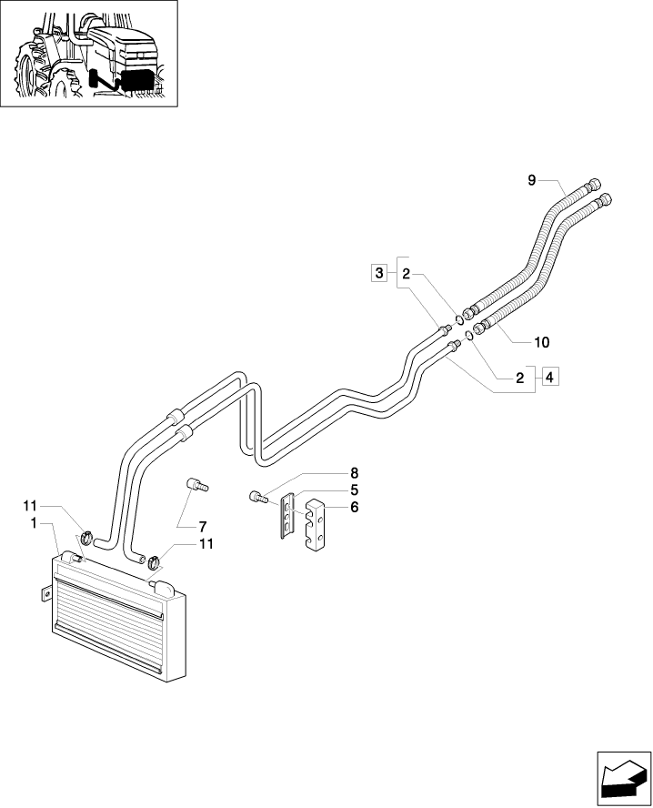 1.29.7(02) TRANSMISSION OIL COOLER AND PIPES
