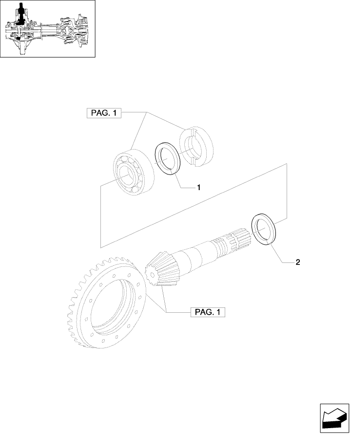 1.40.0/06(02) 4WD FRONT AXLE - BEVEL GEAR PAIR