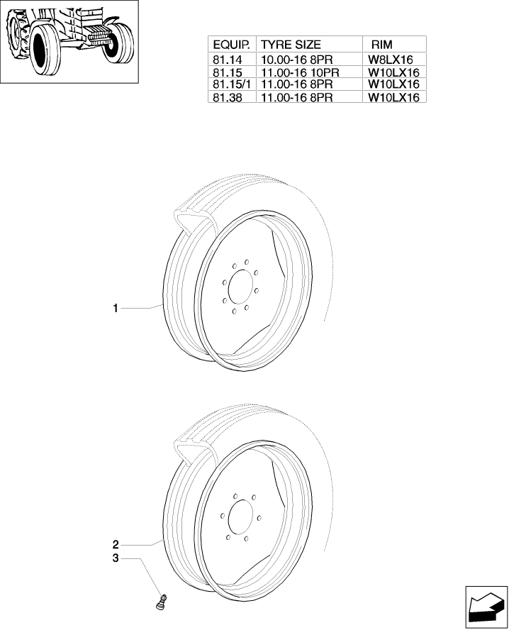 81.00 2WD FRONT WHEELS
