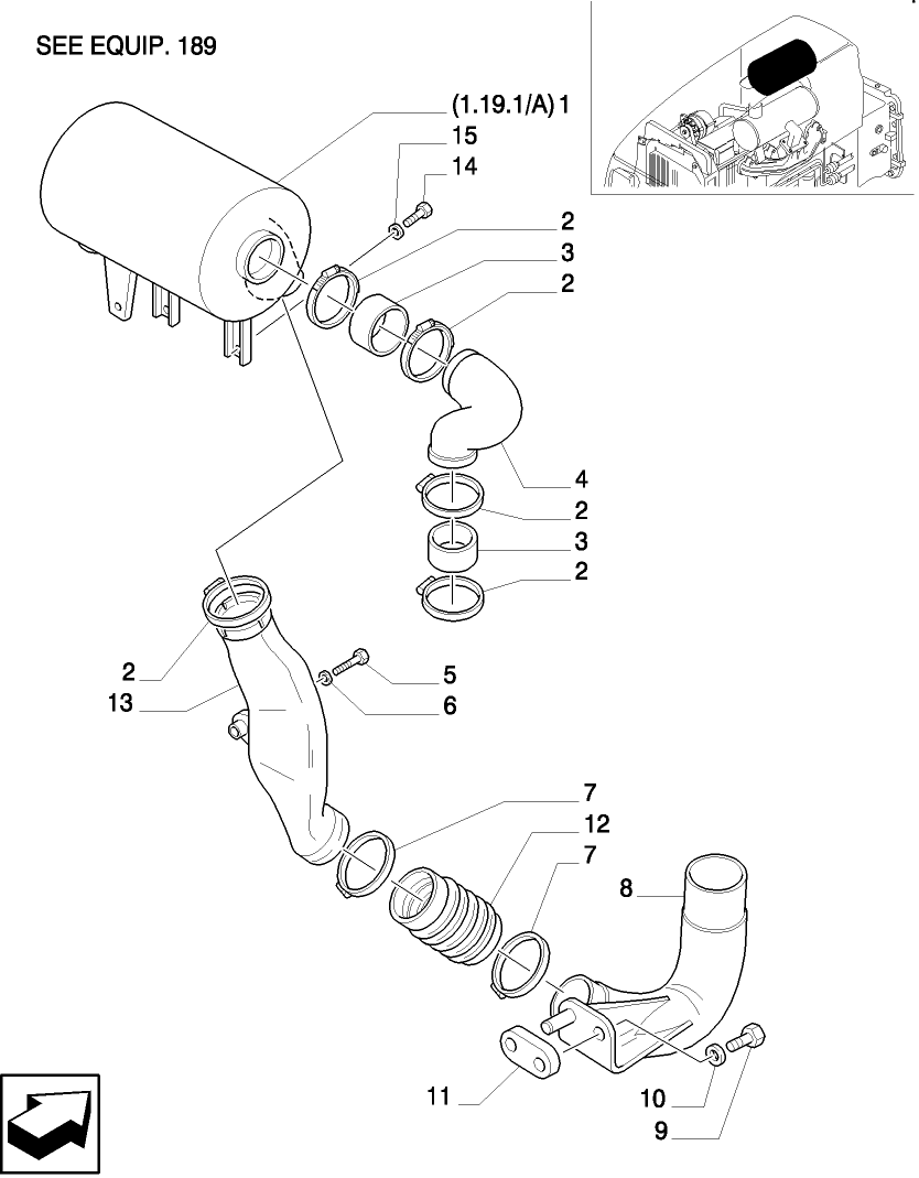 1.19.1(01) AIR CLEANER (L/ CAB)