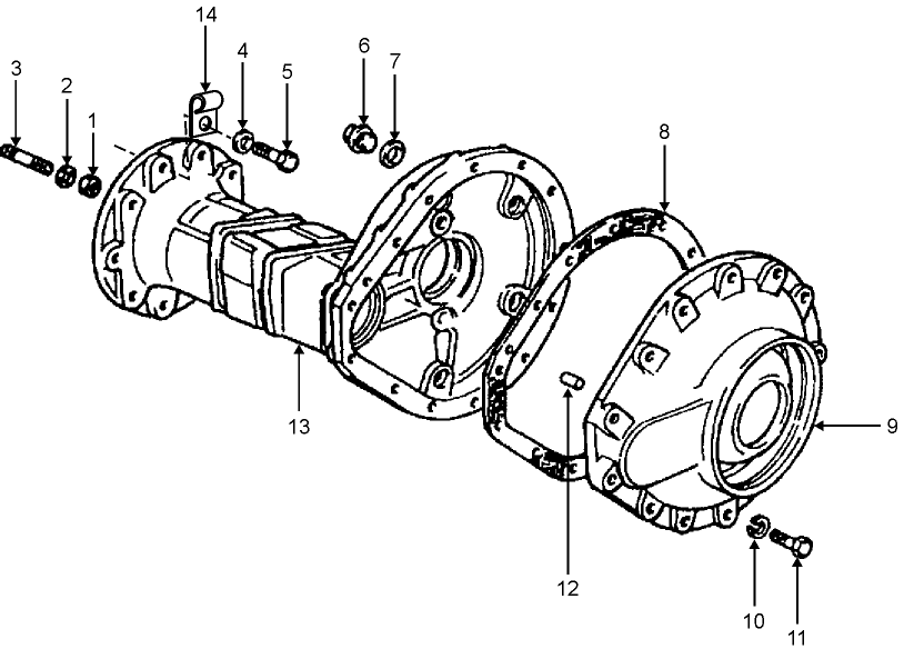 04C01 REAR AXLE TRUMPET HOUSING