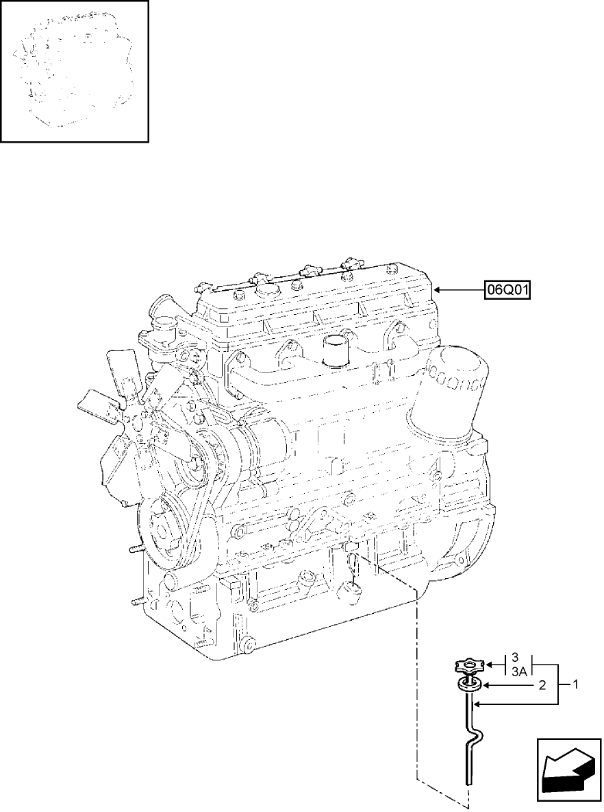 06Q28 OIL LEVER INDICATOR 3 AND 4 CYLINDERS (ENGINE TIER 2)