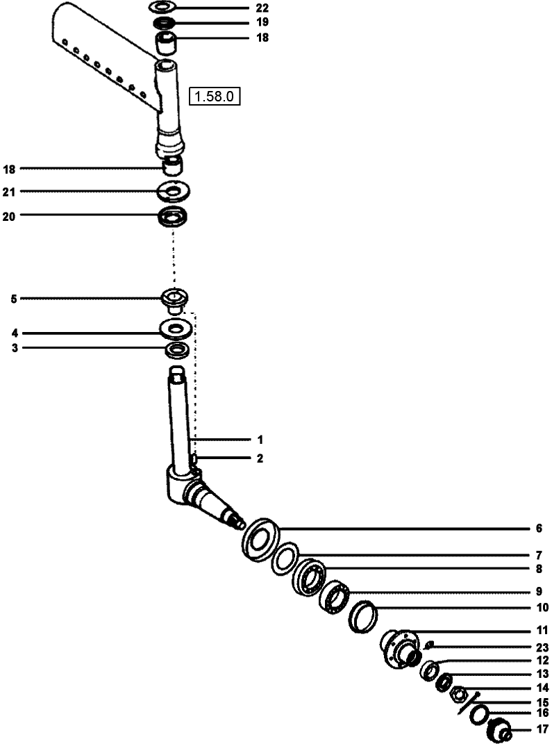 1.58.2 SPINDLE AND HUB ASSEMBLY