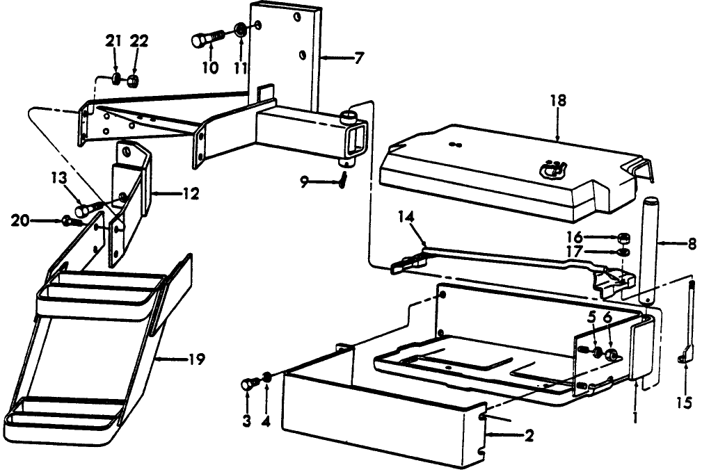 11G01 BATTERY TRAY & STEP ASSEMBLY