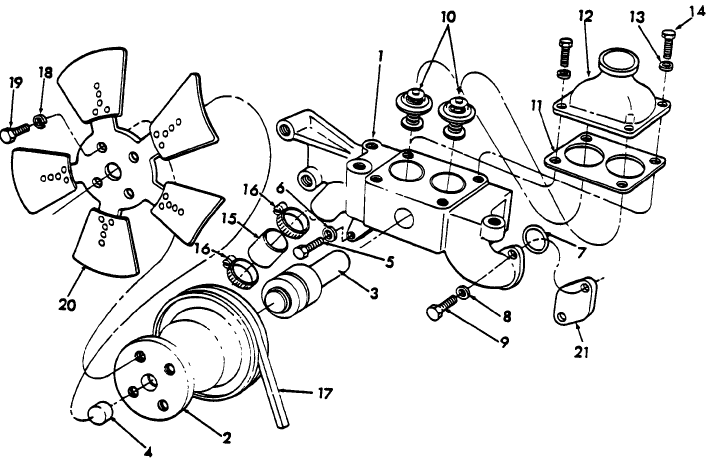 08B02 BRACKET ASSEMBLY & THERMOSTAT HOUSING - TW10, TW20, TW30