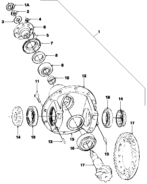 03K01 DIFFERENTIAL CARRIER (FWD) (APL-3054) - TW35 (83/4-84)