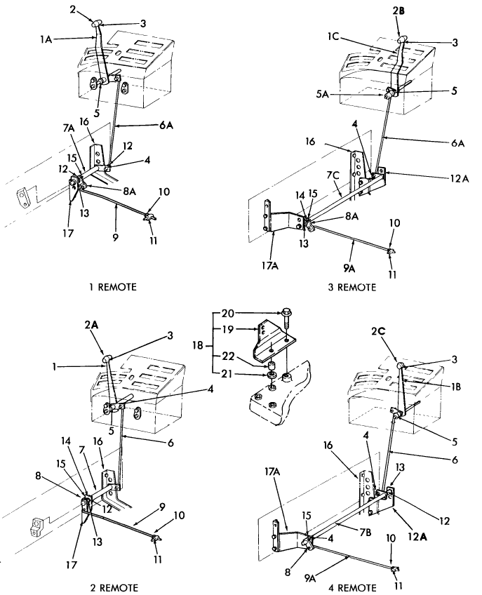 05L02(B) HANDLES - HYDRAULIC REMOTE CONTROL VALVE - TW5, TW15, TW25, TW35 (3-85/)