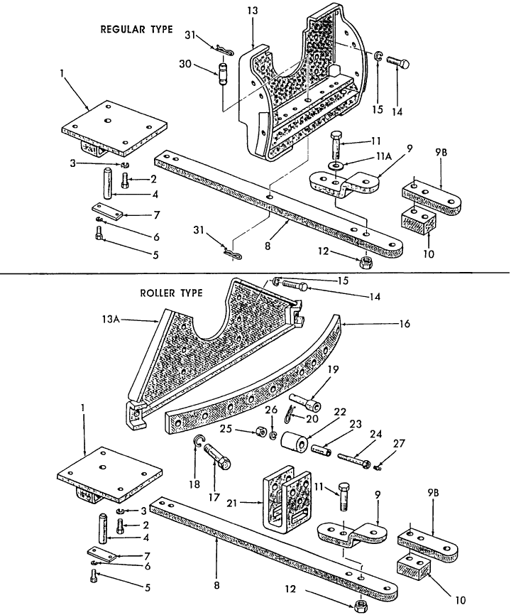 05M02 SWINGING DRAWBARS (REGULAR & ROLLER)