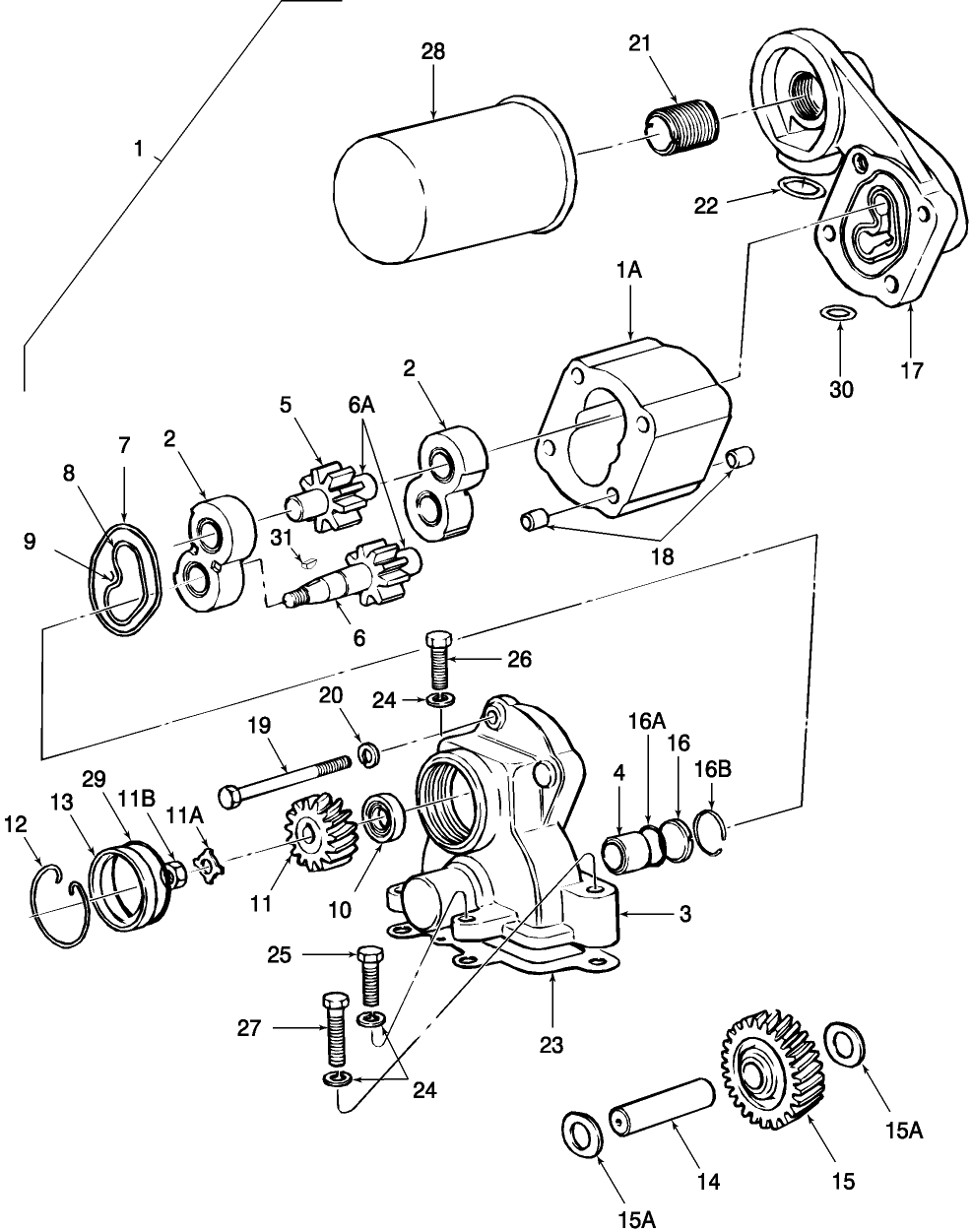 10A01 HYDRAULIC PUMP ASSEMBLY, ENGINE MOUNTED