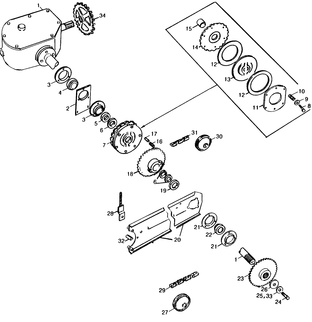 019 PICK-UP FEEDER, KNOTTER/TWISTER DRIVE