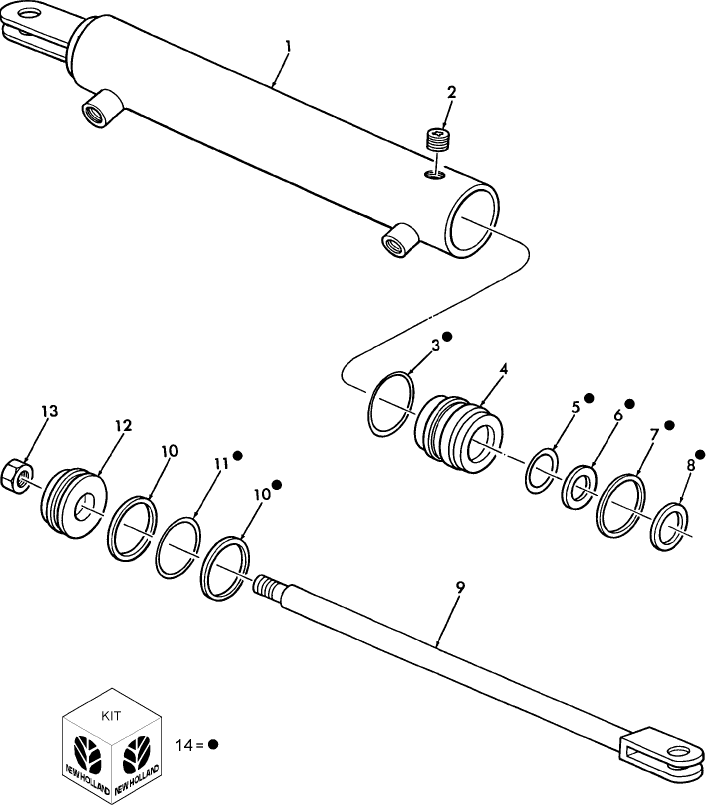 045 HYDRAULIC CYLINDER, HYDRAULIC SWING TONGUE