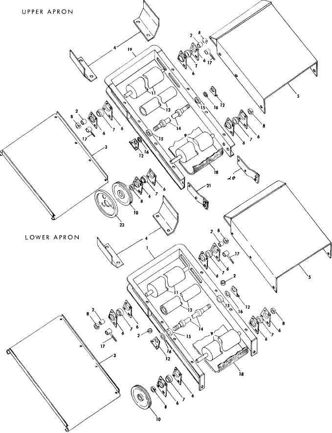 004 UPPER & LOWER APRON, 51A, 52A, 53A, 53AE, 61