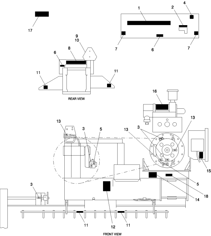 11A03 DECALS, FRONT & REAR