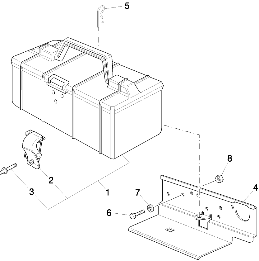 036D TOOL BOX & MOUNTING