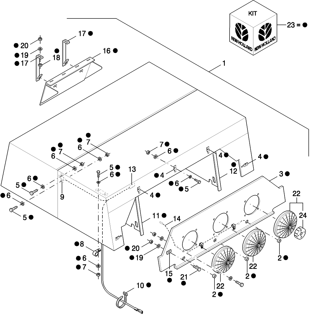 048A KNOTTER FAN KITS, 590C & D4057 (590 ASN 714063001) & D4052 (595 ASN 724052001)