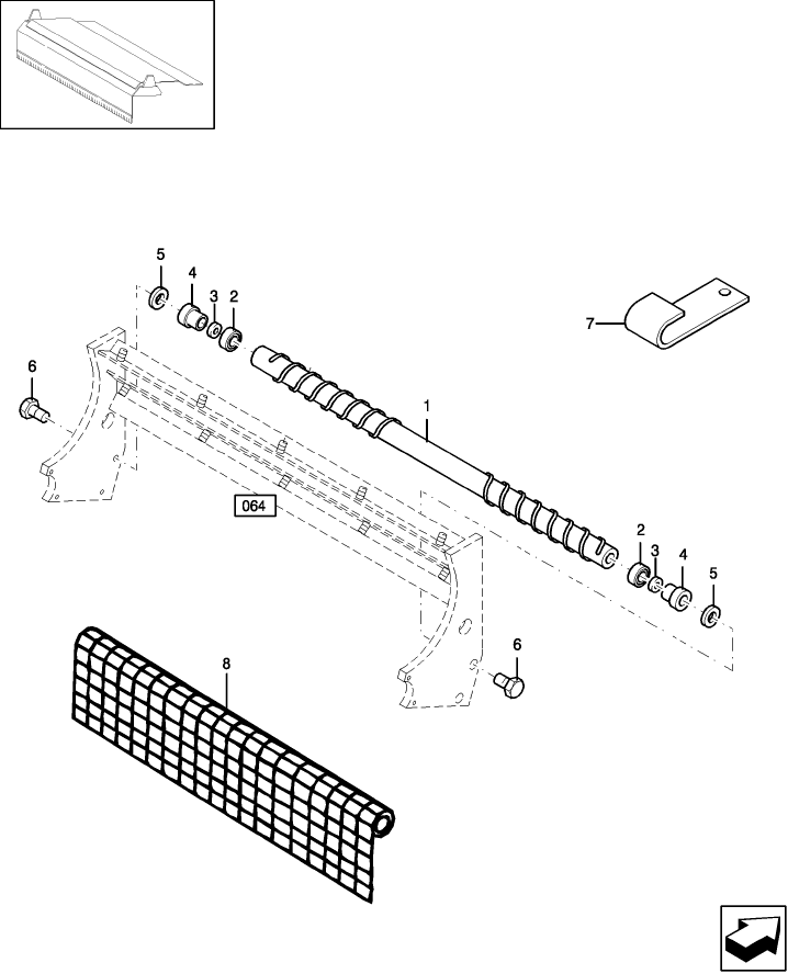 063 NET WRAP, SPREADER ROLLER